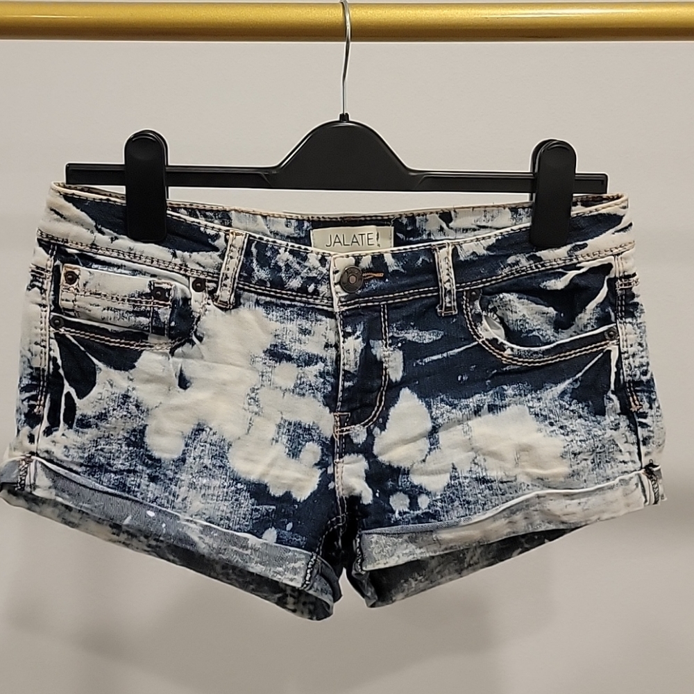 Acid wash shorts